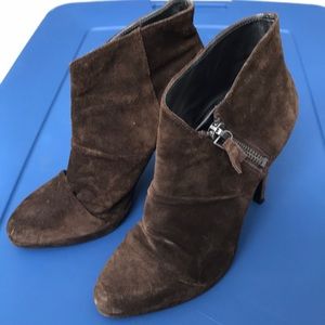 Nine West Brown Suede Booties with Heel size 8M
